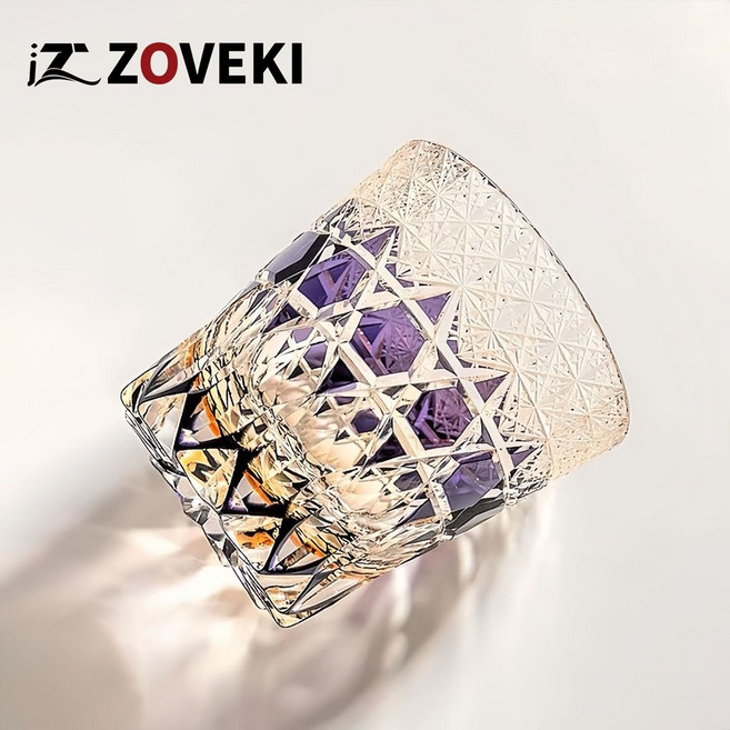 ZOVEKI 水晶威士忌酒杯, 1個, ZOVEKI,琥珀(藍冰)