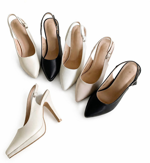 자체제작 제시 가보시 스틸레토 슬링백힐(4color)