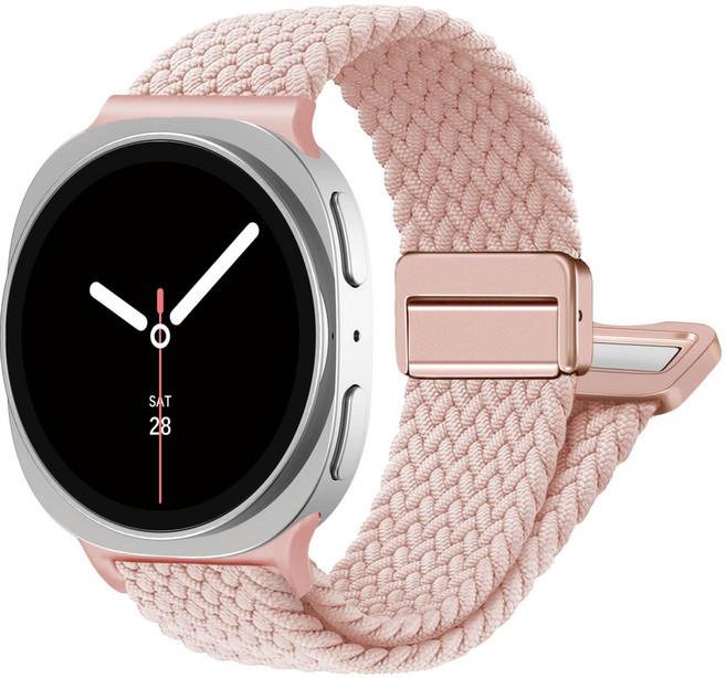 갤럭시워치8호환 마그네틱 브레이드 스포츠 루프 스트랩 갤럭시워치8 44mm/40mm/클래식 46mm, 인디핑크