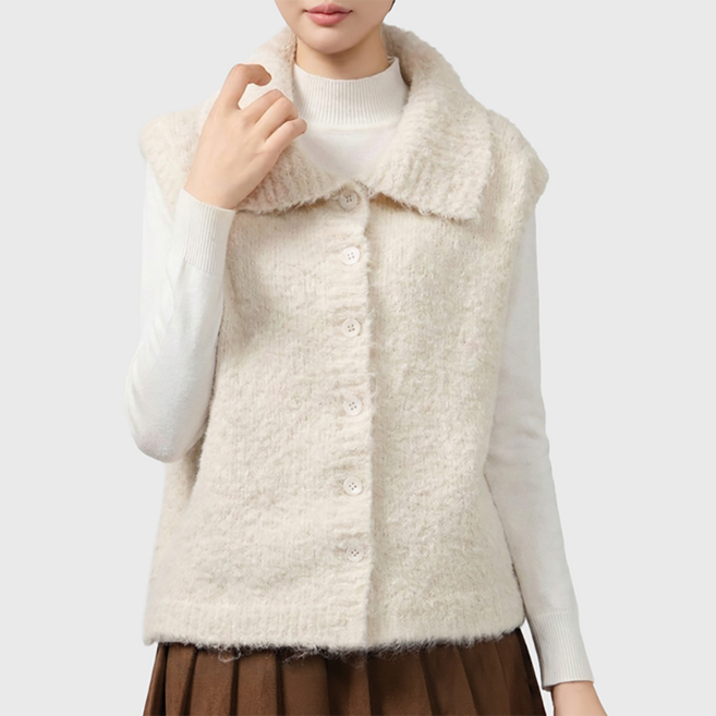 클레이스 부클 후리스 조끼 뽀글이 양털 베스트 니트 조끼