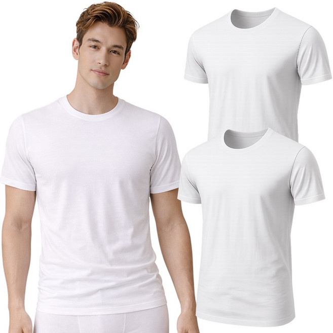 BYC 남자 순면 무지 라운드넥 반팔 티