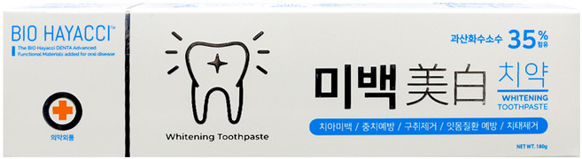 미향 바이오하야치 미백치약 180g, 1개