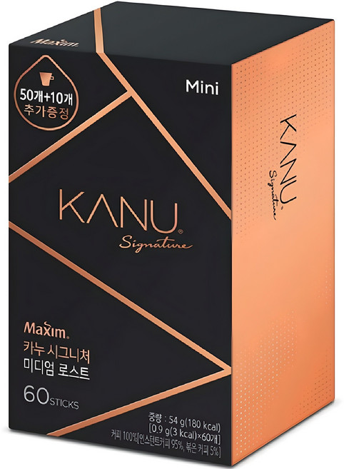 카누 시그니처 미니 미디엄 로스트 원두커피믹스, 900mg, 60개입, 1개