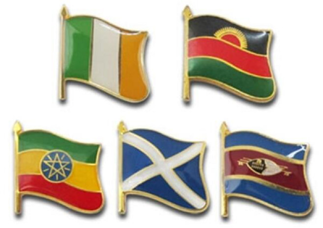 아트박스/로고마크 휘날리는 국기뺏지(아일랜드말라위에티오피아스코틀랜드스와질랜드)