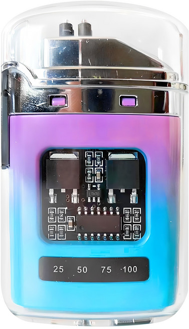 투데이리빙 듀얼 플라즈마 전기 라이터 충전식 LED 아크 불꽃 라이트 충전용 usb c타입 충전 라이타, R99955A, 1개, 핑크블루