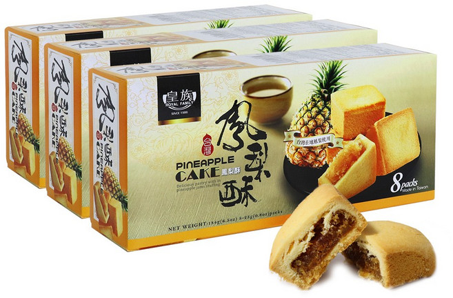 로열패밀리 펑리수 파인애플케익 184g, 3개