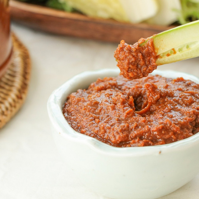 구수한 보리막장/국산재료 보리쌀 띄워담근 전통막장/강원도식/쌈장 찌개 나물무침, 1개, 500g