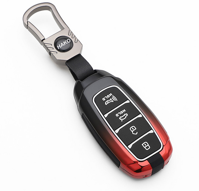 HAKO 심리스 차 키케이스 (현대호환), 레드, H-04