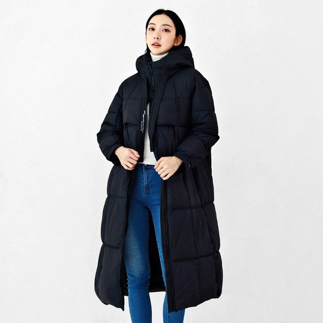 몬스터캐나다 여성 스트랩롱패딩 점퍼 빅사이즈