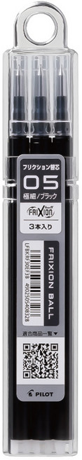 파이롯트 파이롯트 프릭션볼 노크 볼펜 리필심 3입 (LFBKRF30), EF블랙0.5