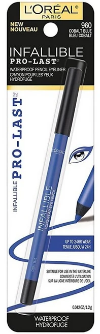 로레알 L'Oreal Paris MakeUP 업 Infallible Pro-Last 펜슬 아이라이너 방수 및 얼룩 방지 쉽게 미끄러져 어떤 룩이든 연출할 수 있음 가지, 코발트 블루, 1 - 쿠팡