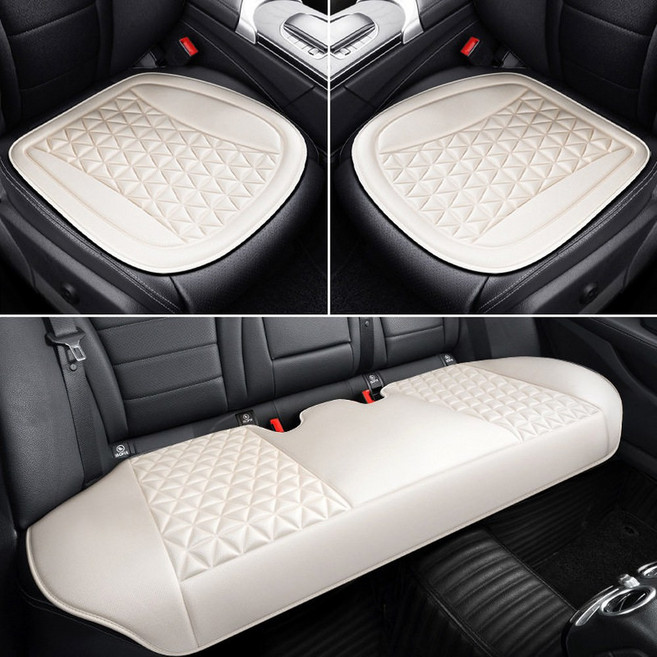 차량시트커버 패브릭 아이스 pad 그레이 시트매트 직물과 시트교체 싱글 팔걸이, 엠보 삼각 베 3종 세트, 1개