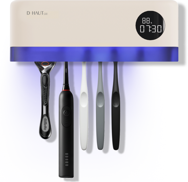 디하우트 자동 UV 무선 칫솔 살균기 DHTS001G, 아이보리