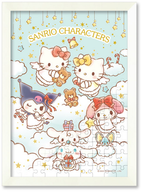 산리오 캐릭터즈 천사 직소 퍼즐+액자 세트 캐릭터 300피스, 단품, 1개