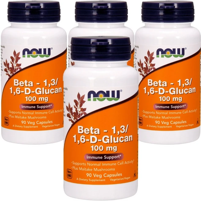 나우푸드 베타-1:3/1:6-D-글루칸 100mg 베지 캡슐, 4개, 90정 - 쿠팡