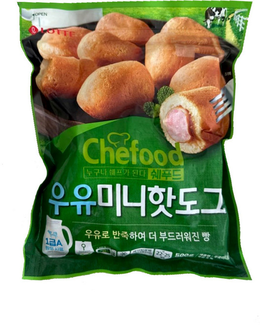 롯데푸드 라퀴진 우유미니핫도그 500g 2개, 5개