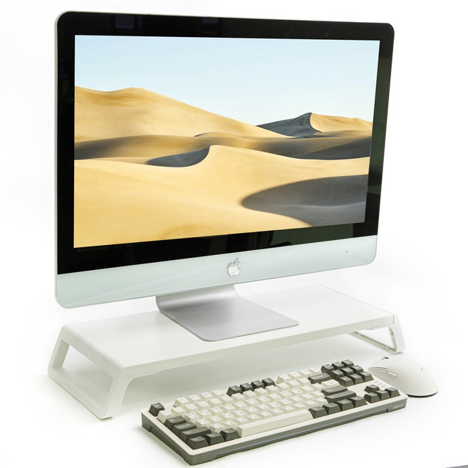 오일일 맥우드 모니터 받침대, 1개, 화이트