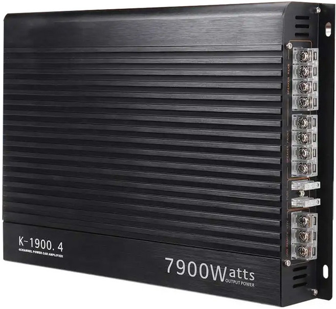 12V 7900W 자동차 앰프 4 채널 강력한 자동차 오디오 서브 우퍼 알루미늄 차량 전력 스테레오 앰프 자동차 사운드 앰프, 검은색