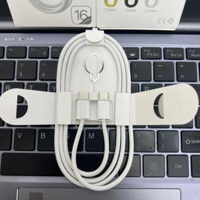 Apple iPhone 16 Pro Max 용 PD 60W USB-C 케이블 Samsung Huawei Xiaomi Type C 제직 케이블 액세서리 용 PD 고속 충전, 1)Gray, 1m, 1개