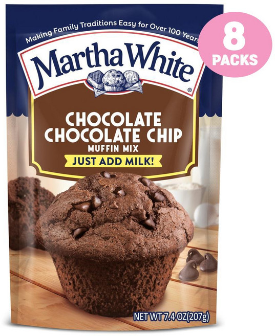 마사화이트 더블 초콜릿 칩 머핀 믹스, 8개, 207g