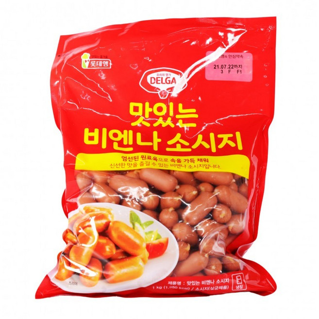 롯데 냉장 맛있는 비엔나 1kg, 1개, 1g