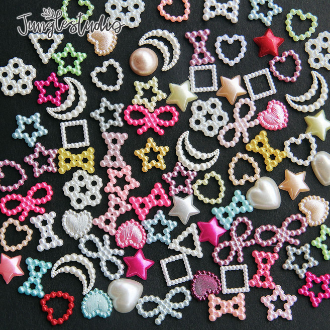 진주링 믹스 비즈 10g 모루인형 만들기 재료 슬라임 레진아트 DIY, 진주링믹스(10g)