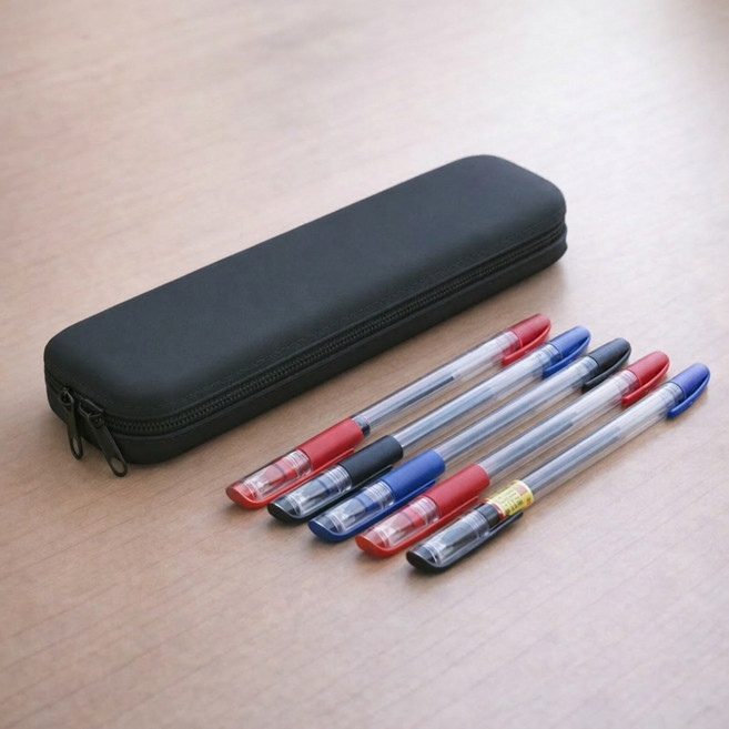 벨나로 오염방지 생활방수 실리콘 필통, 1개, 블랙