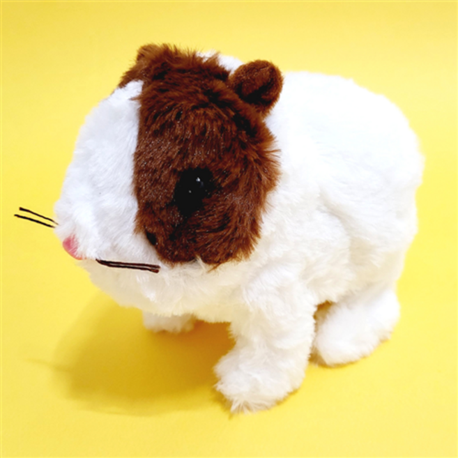 햄스터 움직이는 동물 인형 소리나는 작동인형 장난감 작동완구 강아지, 브라운, 1개