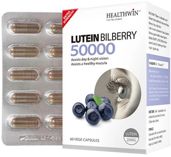 헬스윈 루테인 빌베리 50000mg 60캡슐 4개 + 사은품, 60정, 1개