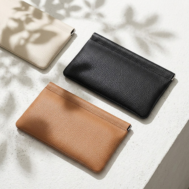 네이빈 가죽 파우치 다용도 가방속정리 이너백