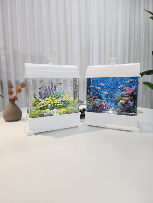 어항워터볼 오르골 무드등 2종인테리어장식품 개업선물 카페장식품, 함수초 어항