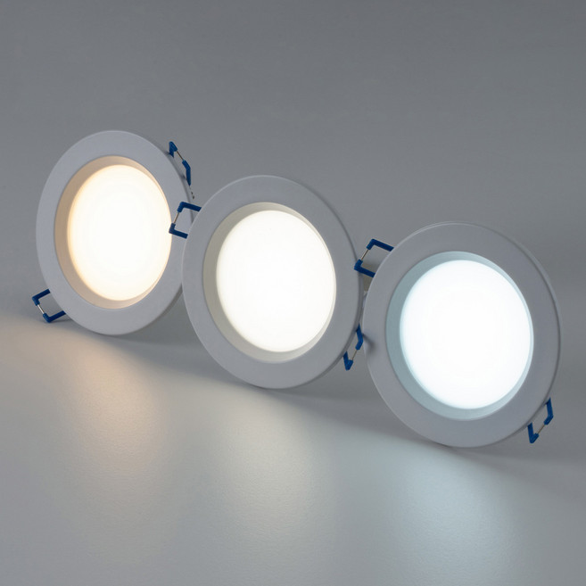 원더라이팅 LED 3인치 다운라이트 8W 확산형 역률 0.9 KS인증, 주백색, 1개