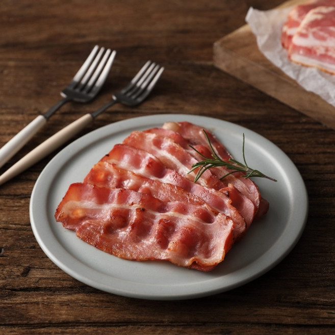 엘포조 베이컨 슬라이스 1kg (500g x 2팩) 삼겹베이컨 햄 (면세), 1개