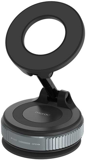 모락 진공 흡착 접이식 차량용 맥세이프 자석 거치대, 블랙, 1개