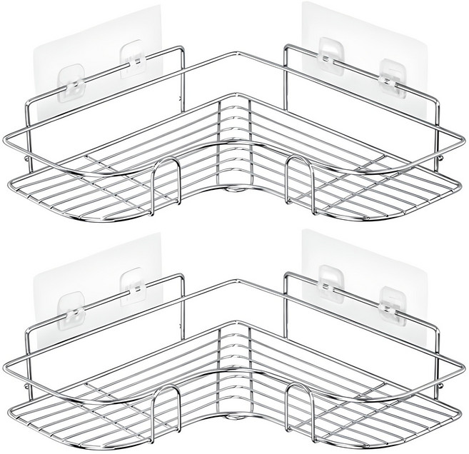윈프라이스 스테인리스 코너 선반, 실버, 2개