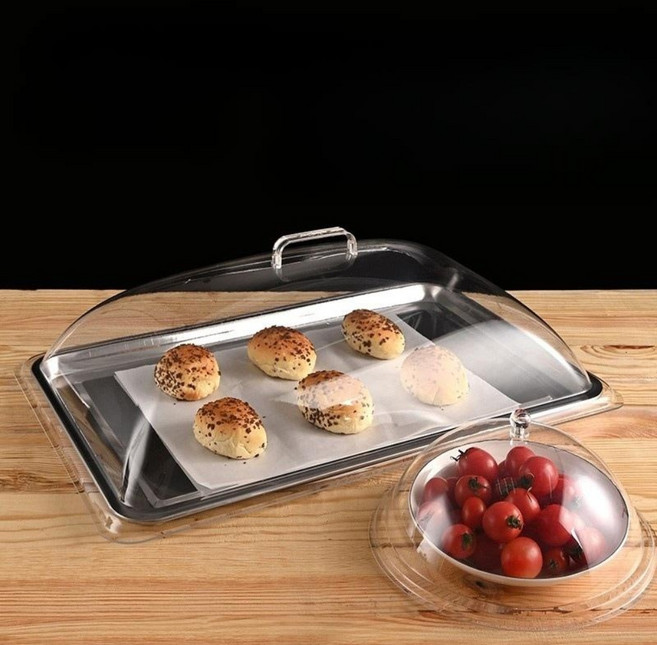 식품 커버 뚜껑 보관통 빵 델리 보관함 베이킹 진열 아크릴 케이크 먼지커버, 1개