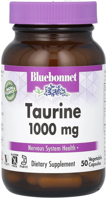 Bluebonnet Nutrition 타우린 1000mg 베지 캡슐 50정, BluebonnetNutrition타우린1000mg베지, 1개 - 쿠팡