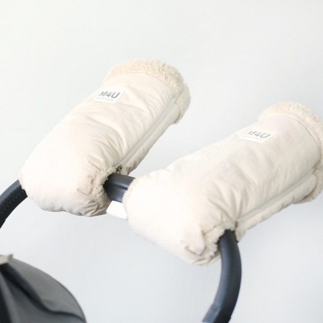 M4U 맘스포유 유모차 핸드머프 장갑(지퍼형), 1개, 아이보리