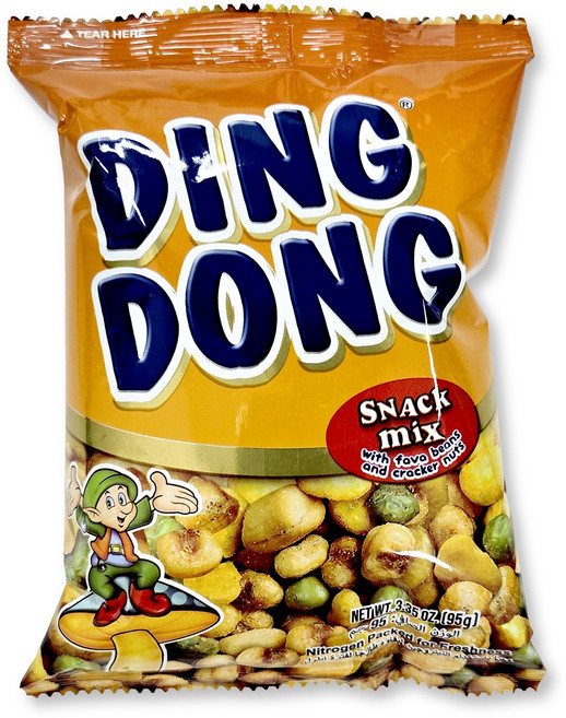 필마트 Dingdong Mixed Nuts Real Garlic Yellow 필리핀 과자 딩동 믹스 너츠 리얼 갈릭 노랑, 95g, 1개