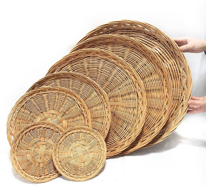 싸리채반 8종 소쿠리 전통 바구니 전통채반 라탄채반 싸리나무 대나무채반 채반, 03. 30cm, 1개, 채반