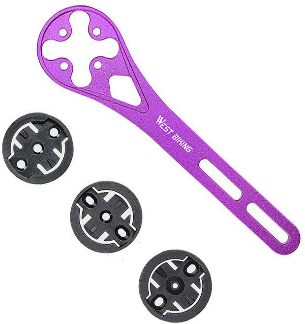 시그니처베이지 로드 자전거 일체형 핸들바 전용 가민 고프로 멀티 스템 마운트 YPZ400, 1개, 퍼플