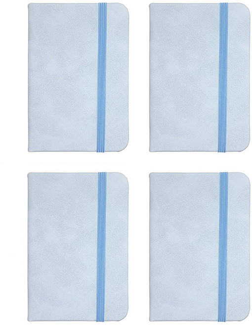 하루를 담는 미니 포켓 수첩 (A7 사이즈), 1세트, 스카이블루