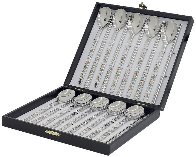 삼미 잉글랜드 젠 세라믹 수저 10P / 파티용