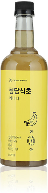 청담식초 바나나 750ml 과일발효식초, 1개