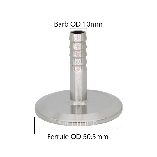 트라이 클램프 6mm 8mm 10mm 호스 어댑터 304 스테인레스 스틸 위생 파이프 피팅 홈 양조, 1개