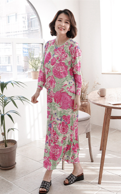 쉬즈마담 H8414 화사꽃 베르체 홈드레스 엄마옷 홈웨어