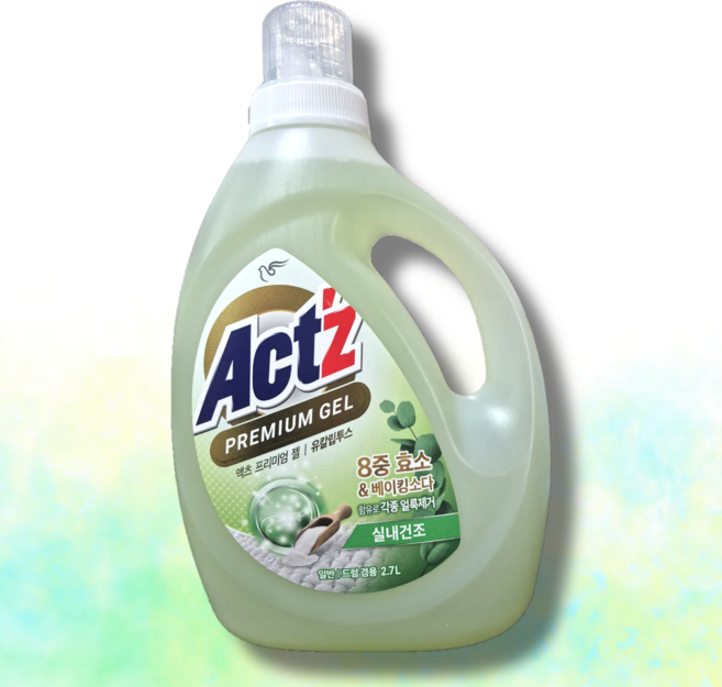 액츠 세탁세제 프리미엄젤 유칼립투스 2.7L 용기, 1개