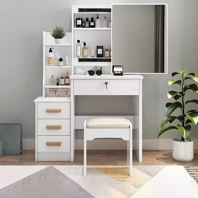 모던 수납형 입식 화장대 800사이즈 서랍장 화장대 세트, G01(왼쪽 수납장)