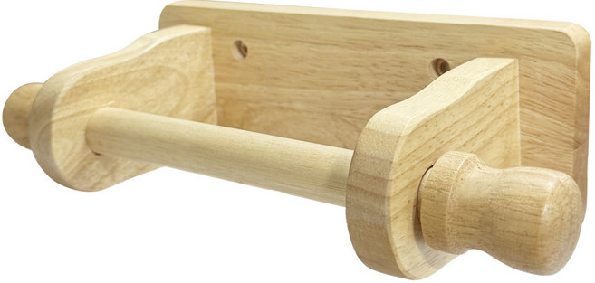 [재고정리] 벽걸이 원목 두루마리 휴지걸이, 1개, 베이지