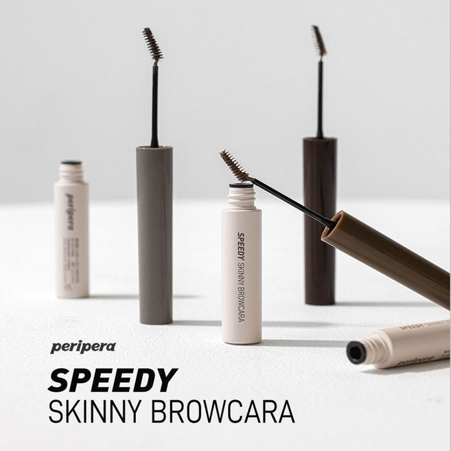 Peripera SPEEDY SKINNY BROWCARA 染眉膏 極細持久定型防水防汗, 1個, 冷灰色